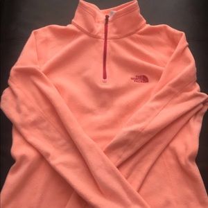 A quarter zip fleece pull over